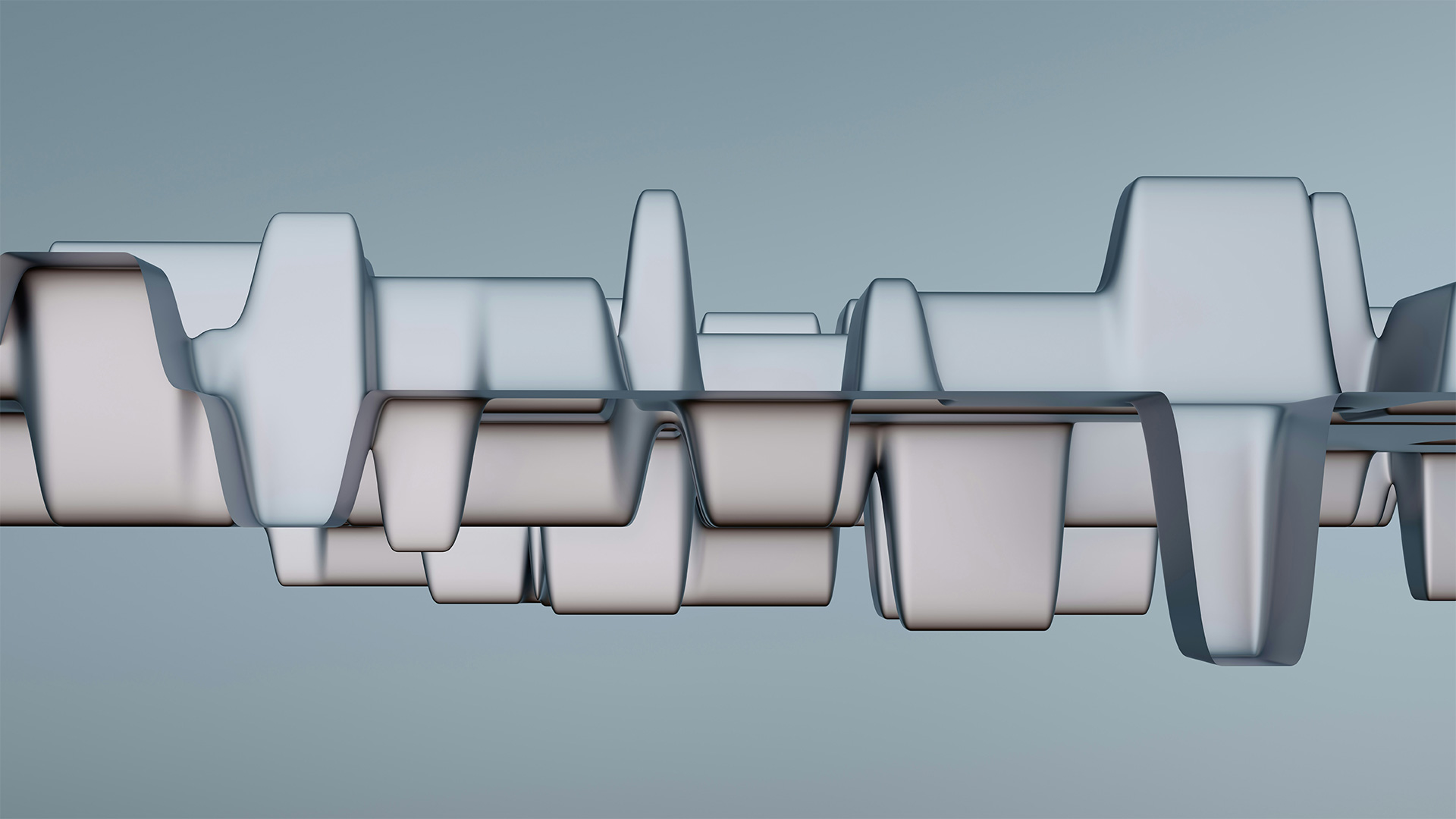 Abstrakte 3D-Darstellung technischer Strukturen – symbolisiert die innovative Technologie der Viscan GmbH.