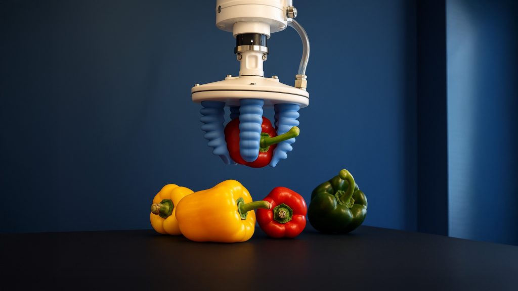 SoftGripping entwickelte eine neuartige Fingergeometrie für Balggreifer - insbesondere für die Lebensmittelindustrie.